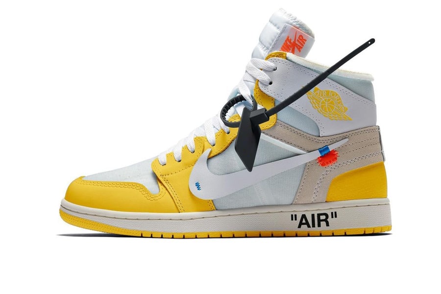 nike x off white jordan 1 canary yellow