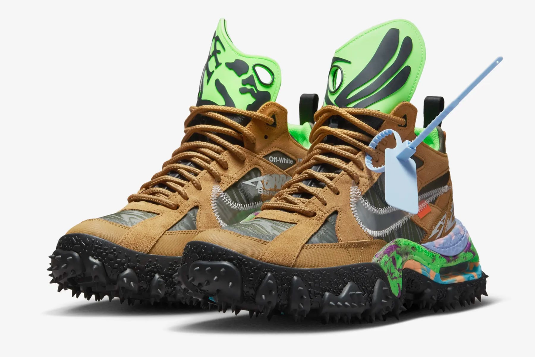 Off-White Nike Air Terrra Forma Wheat and Green Strike