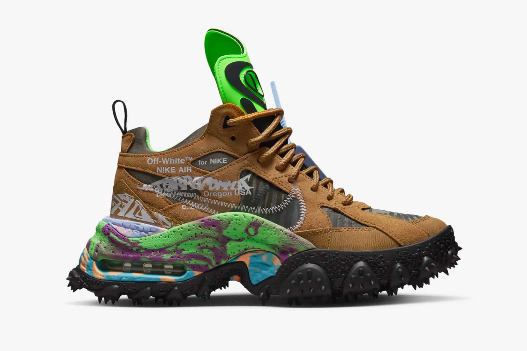 Off-White Nike Air Terrra Forma Wheat and Green Strike