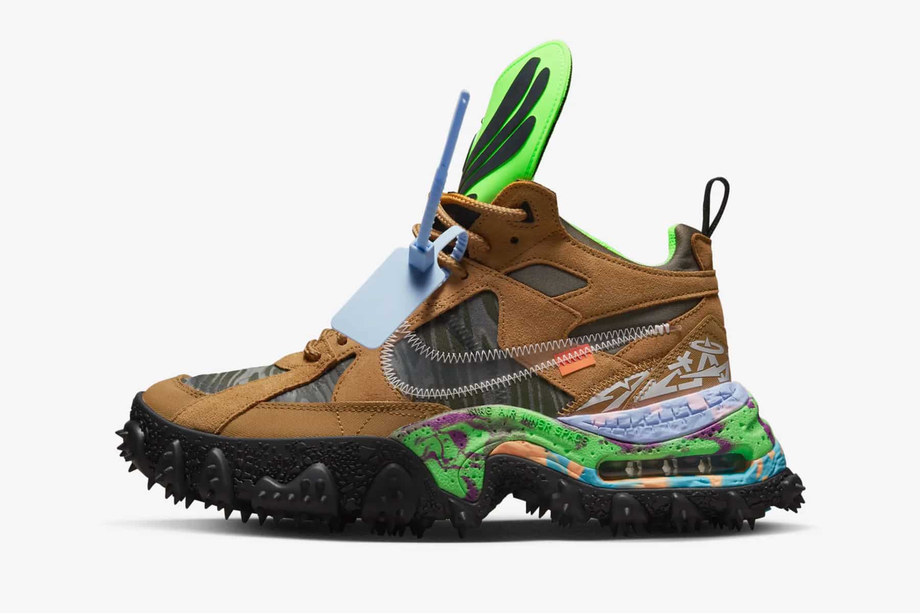 Off-White Nike Air Terrra Forma Wheat and Green Strike