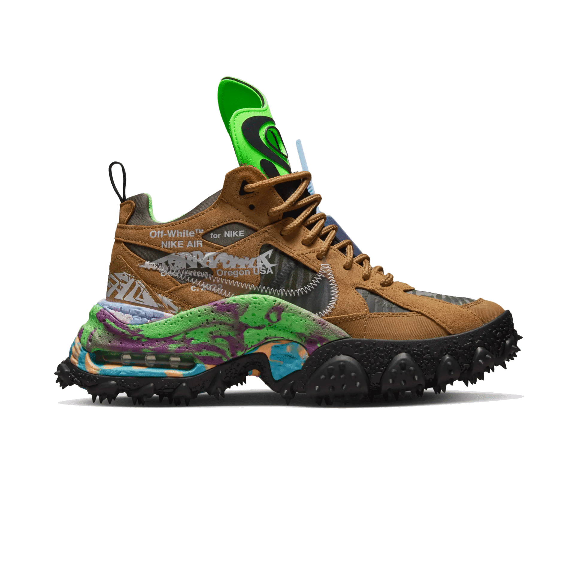Off-White Nike Air Terrra Forma Wheat and Green Strike