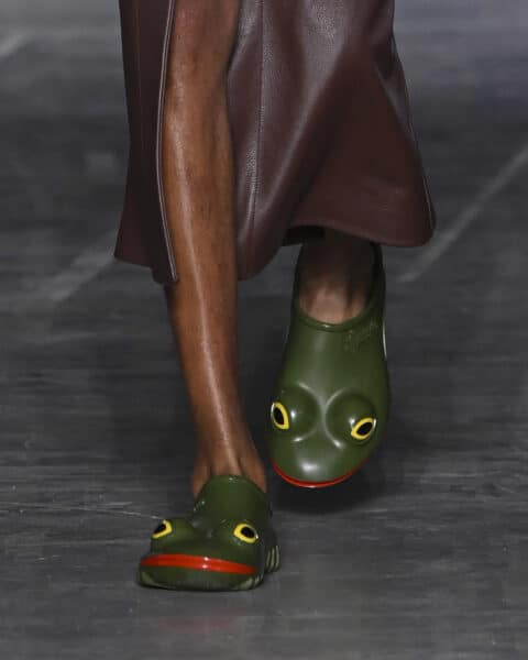 JW Anderson Frog Mule Green FW23