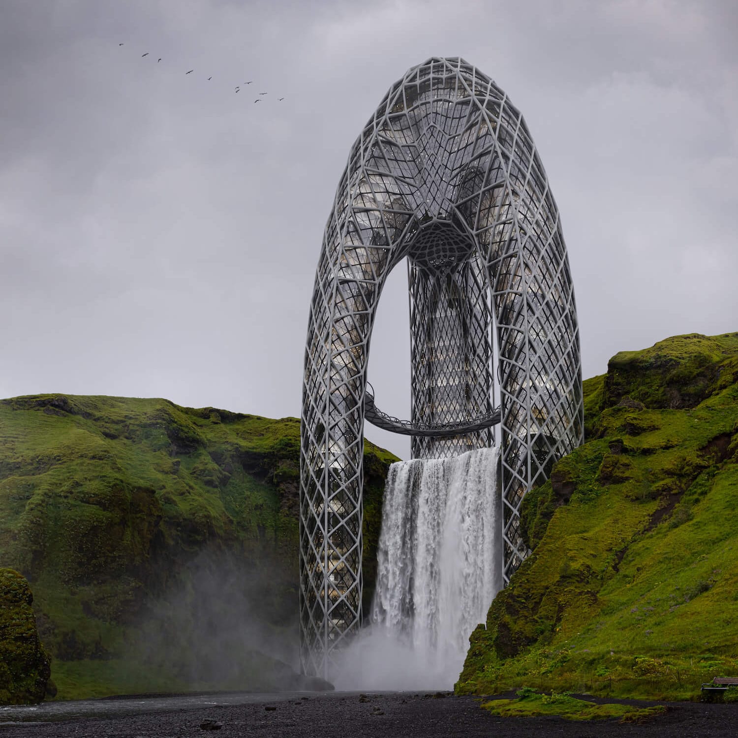 Skyscraper Waterfall