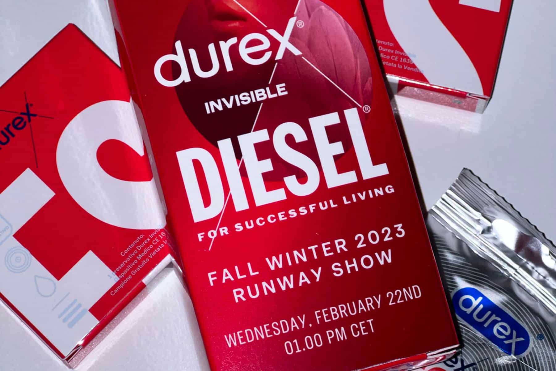 DIESEL Durex invitation show FW23
