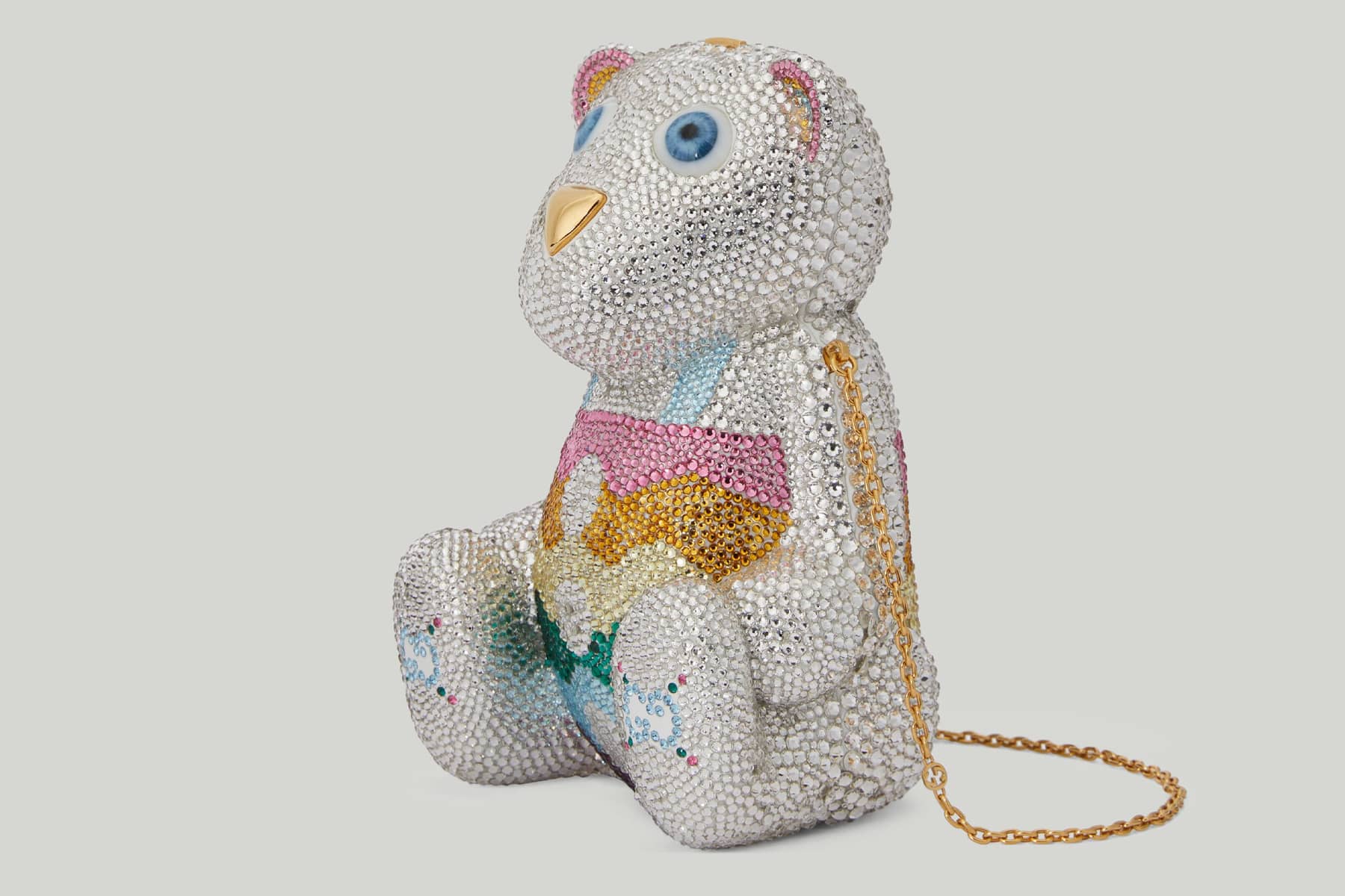 NICI Portachiavi Con Luce LED A Forma Di Orsetto: Peluche Morbido Con Fiocco Rosa, 9cm