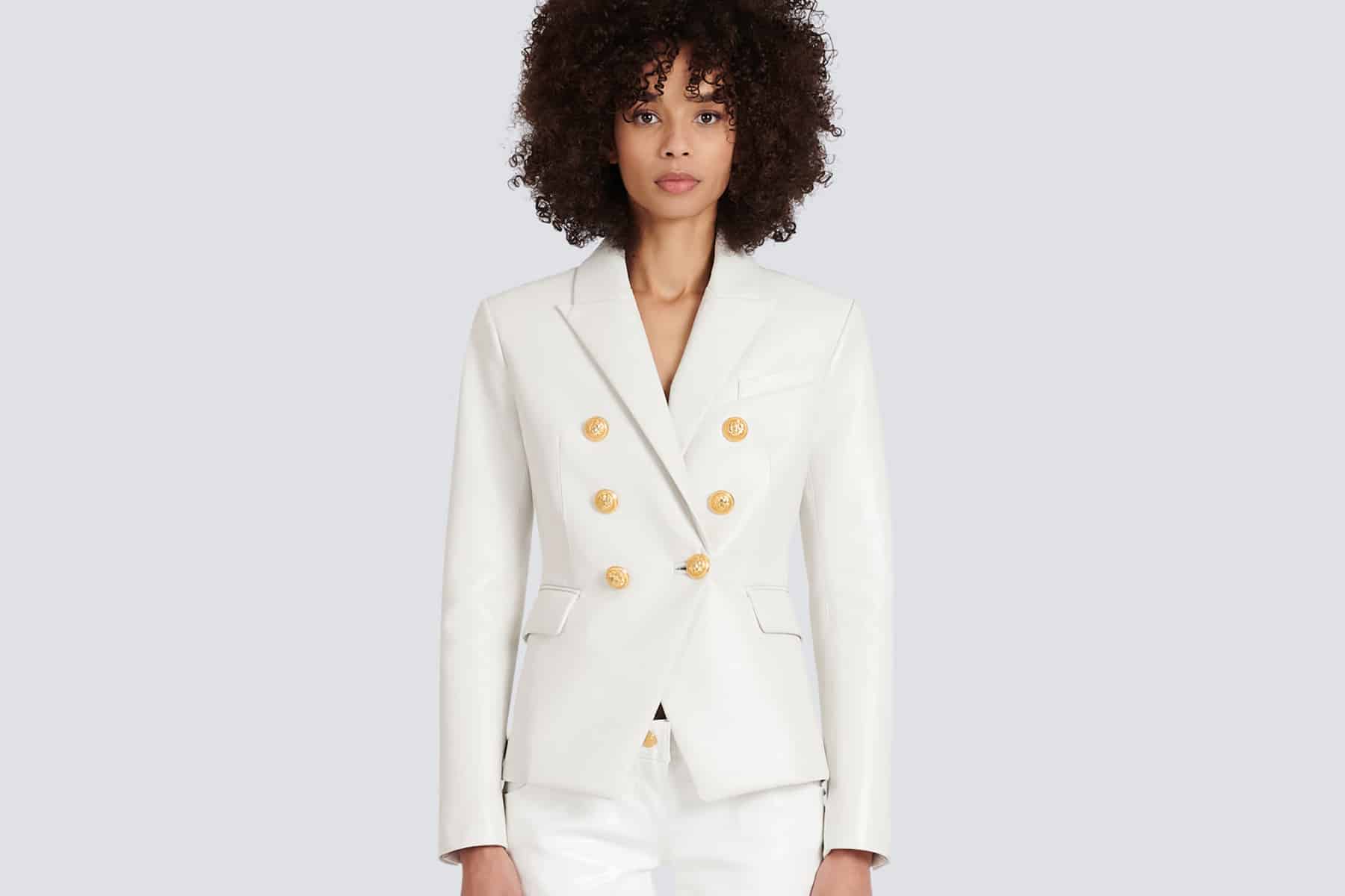 Balmain Blazer Doppiopetto pelle