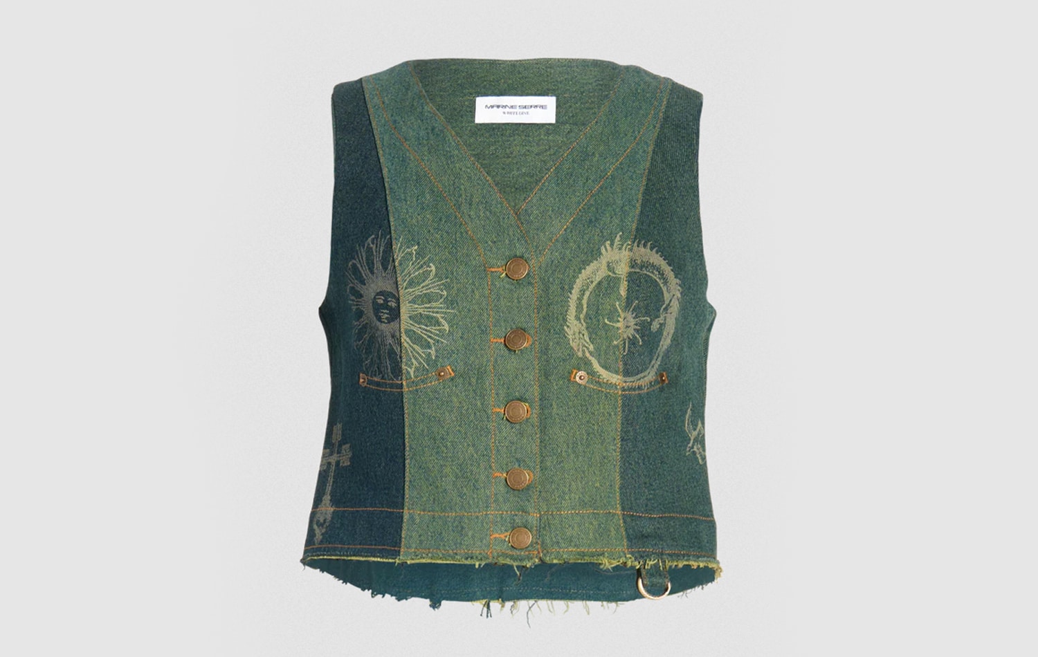 Marine Serre Petrichor Denim Vest