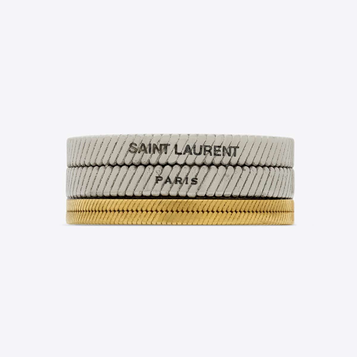 Saint Laurent Anello Tandem Metallo Uomo