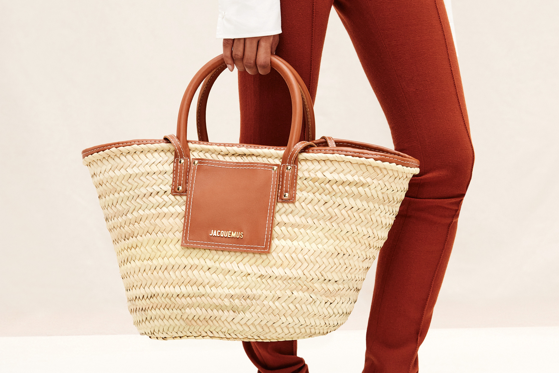 Jacquemus Le Panier Soli Le Raphia Beach Basket Bag Borse