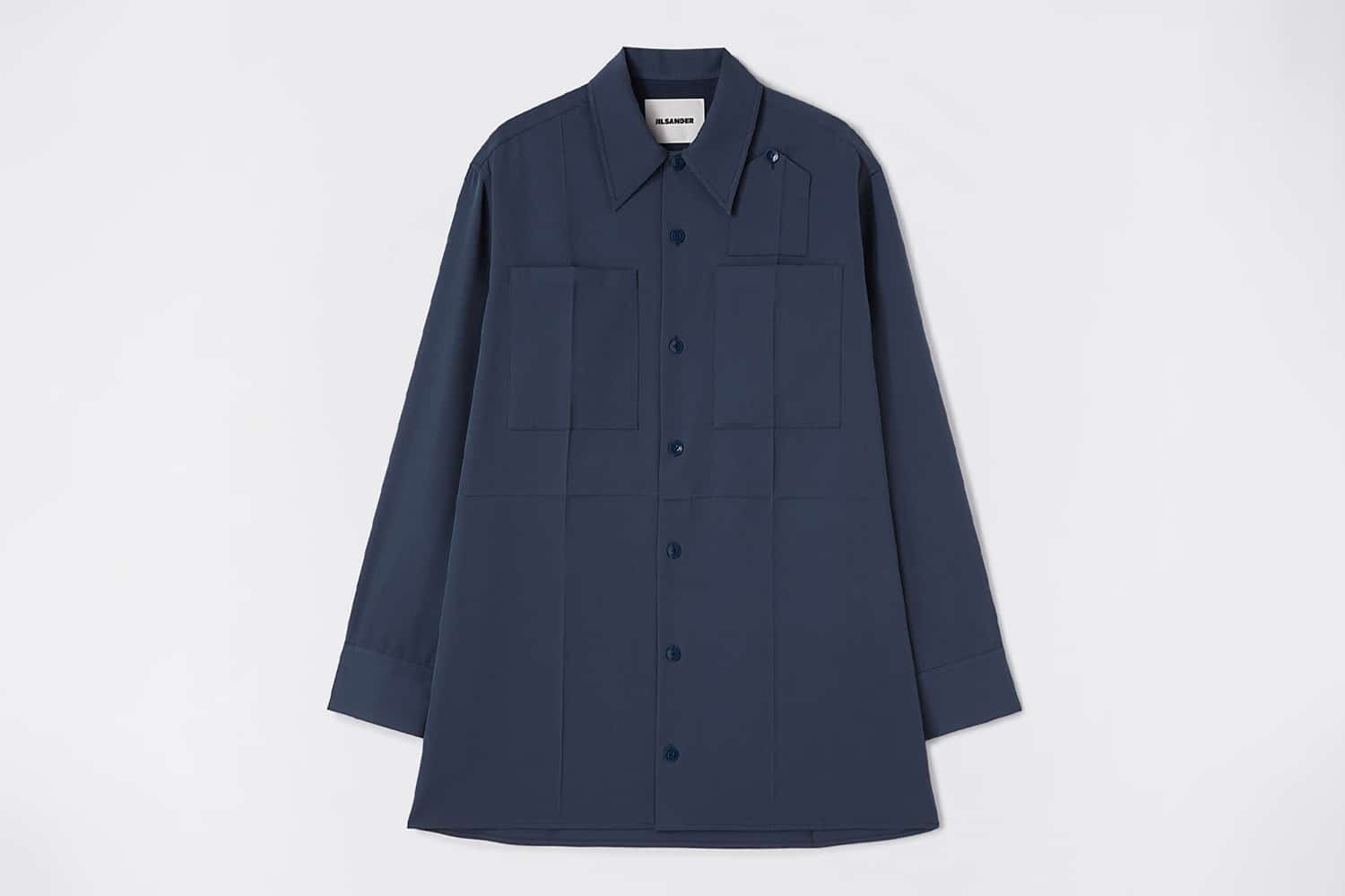 Jil Sander Camicia Maniche Lunghe Lana Vergine