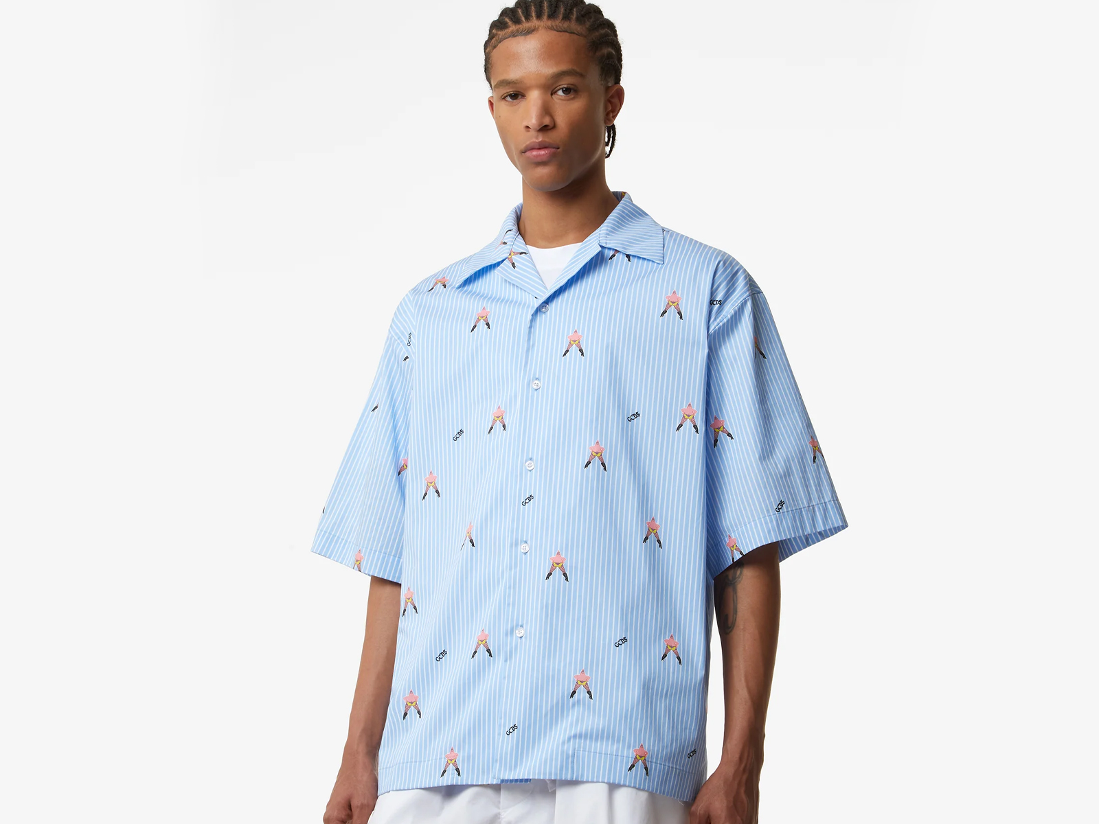 GCDS Camicia All Over PAtrick Star Bowling Shirt