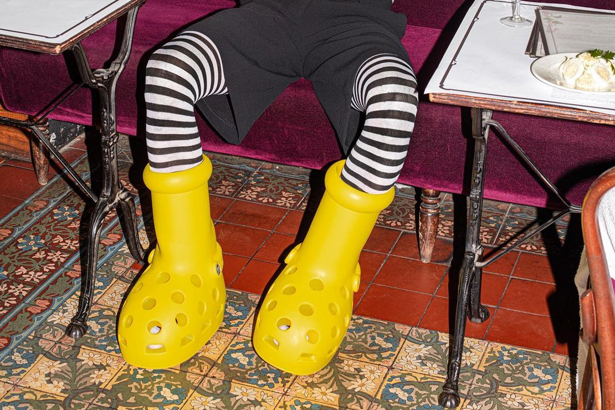 Tommy Cash MSCHF Crocs Big Yellow Boots