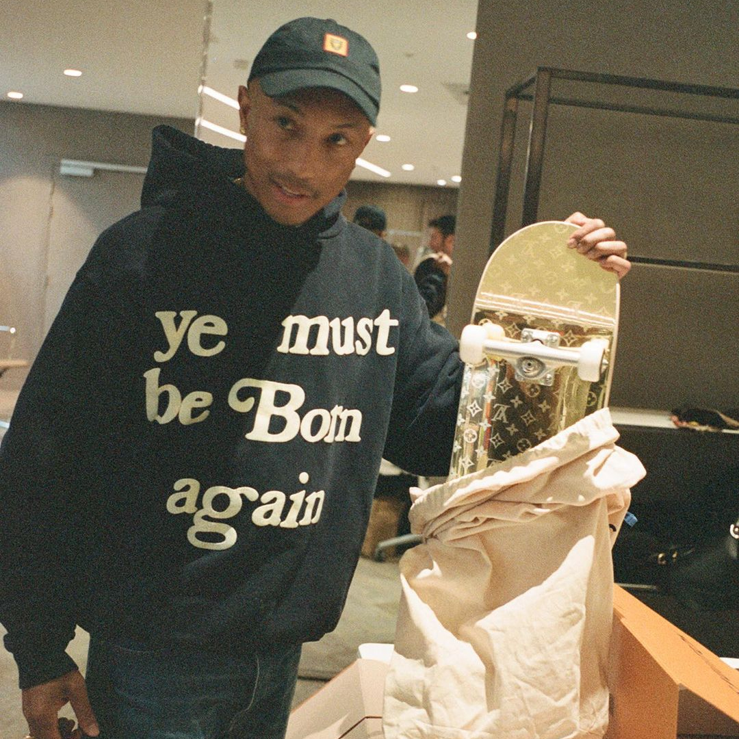Pharrell Williams Louis Vuitton Skateboard Instagram