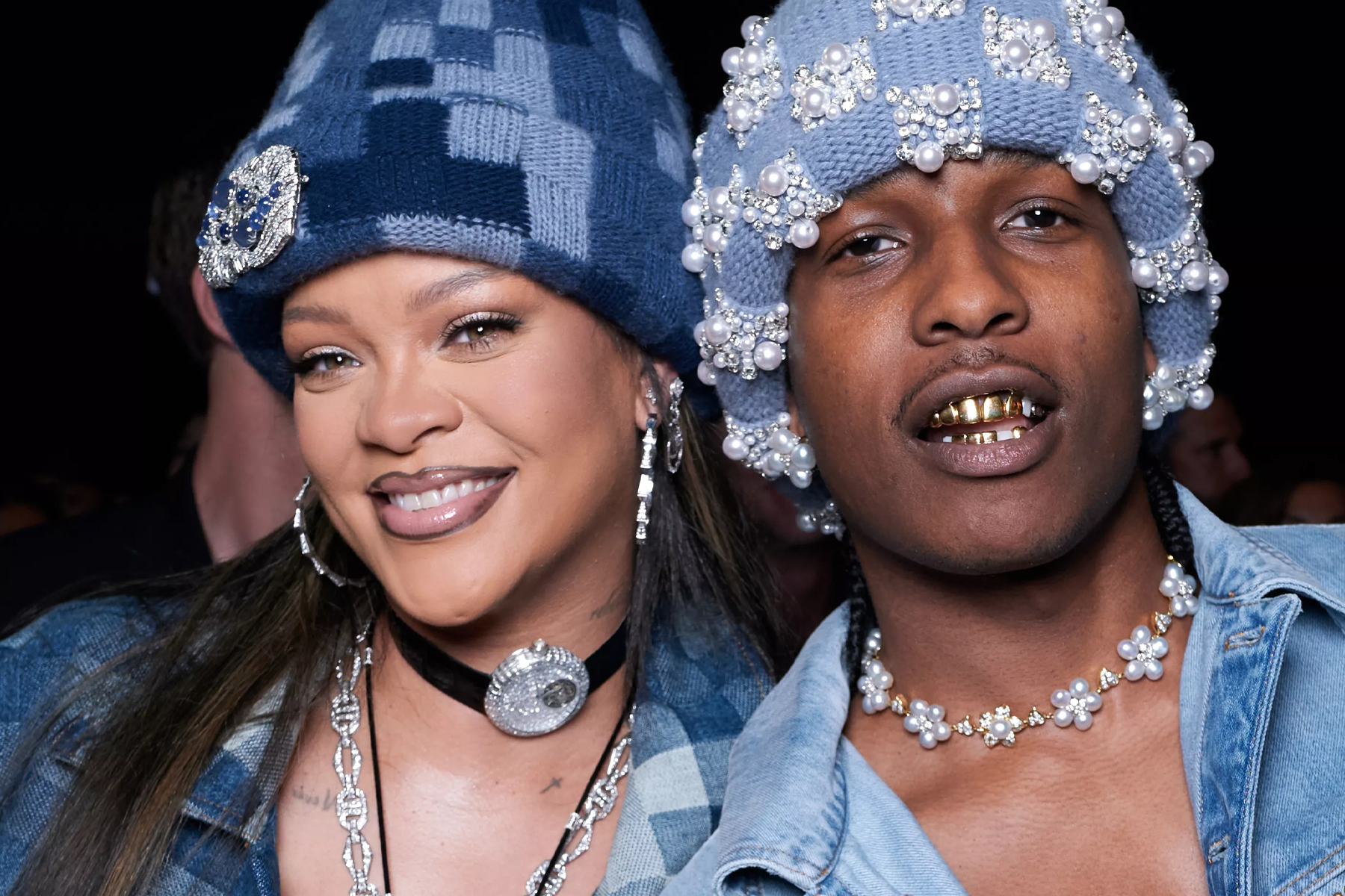 Rihanna Jacob & Co. Orologio collana Louis Vuitton sfilata Pharrell