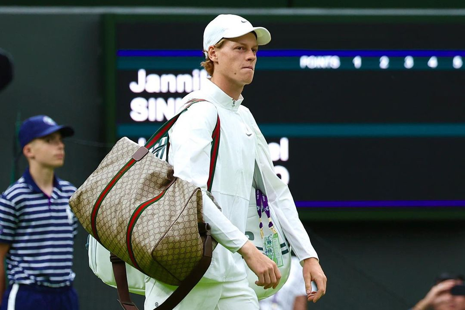 Jannik Sinner Gucci Ambassador Wimbledon Borsa tennis moda