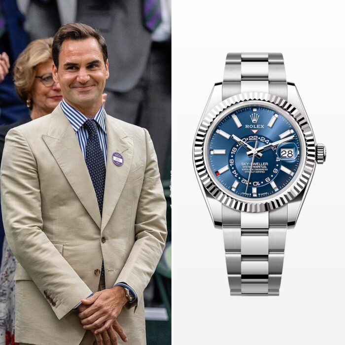 Roger Federer Rolex Sky Dweller Wimbledon 2023