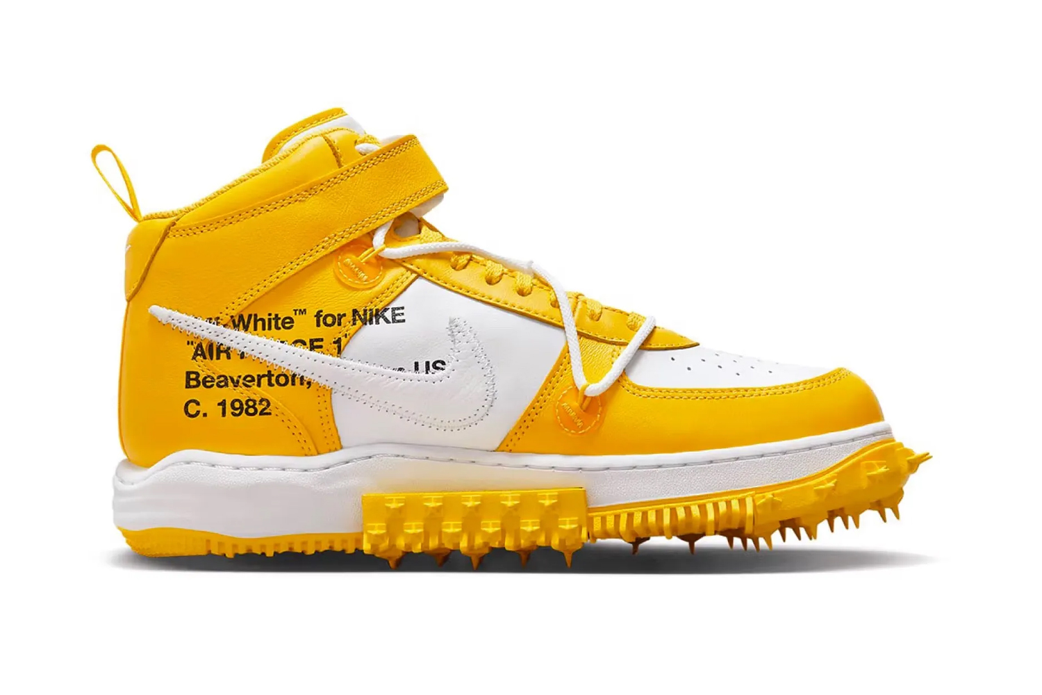 Off-White x Nike Air Force 1 Mid Varsity Maize 2023