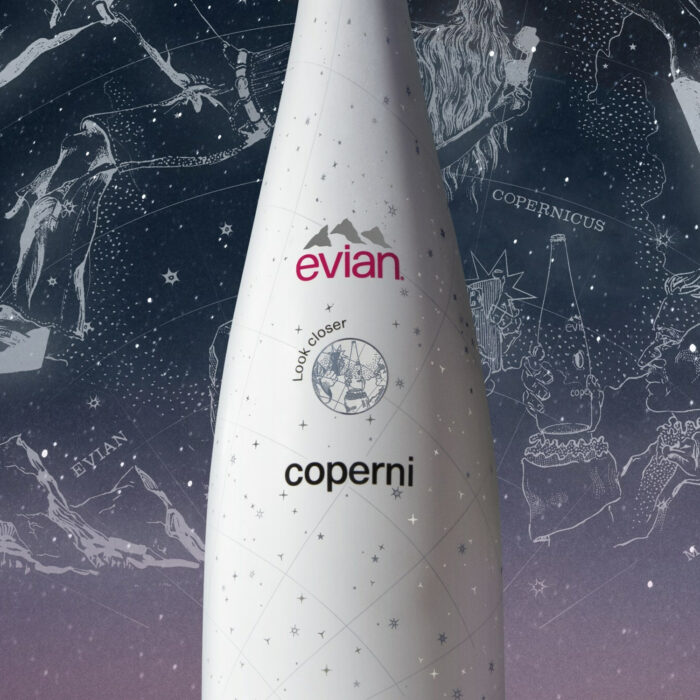 Coperni Evian Bottiglia acqua limited edition collaborazione