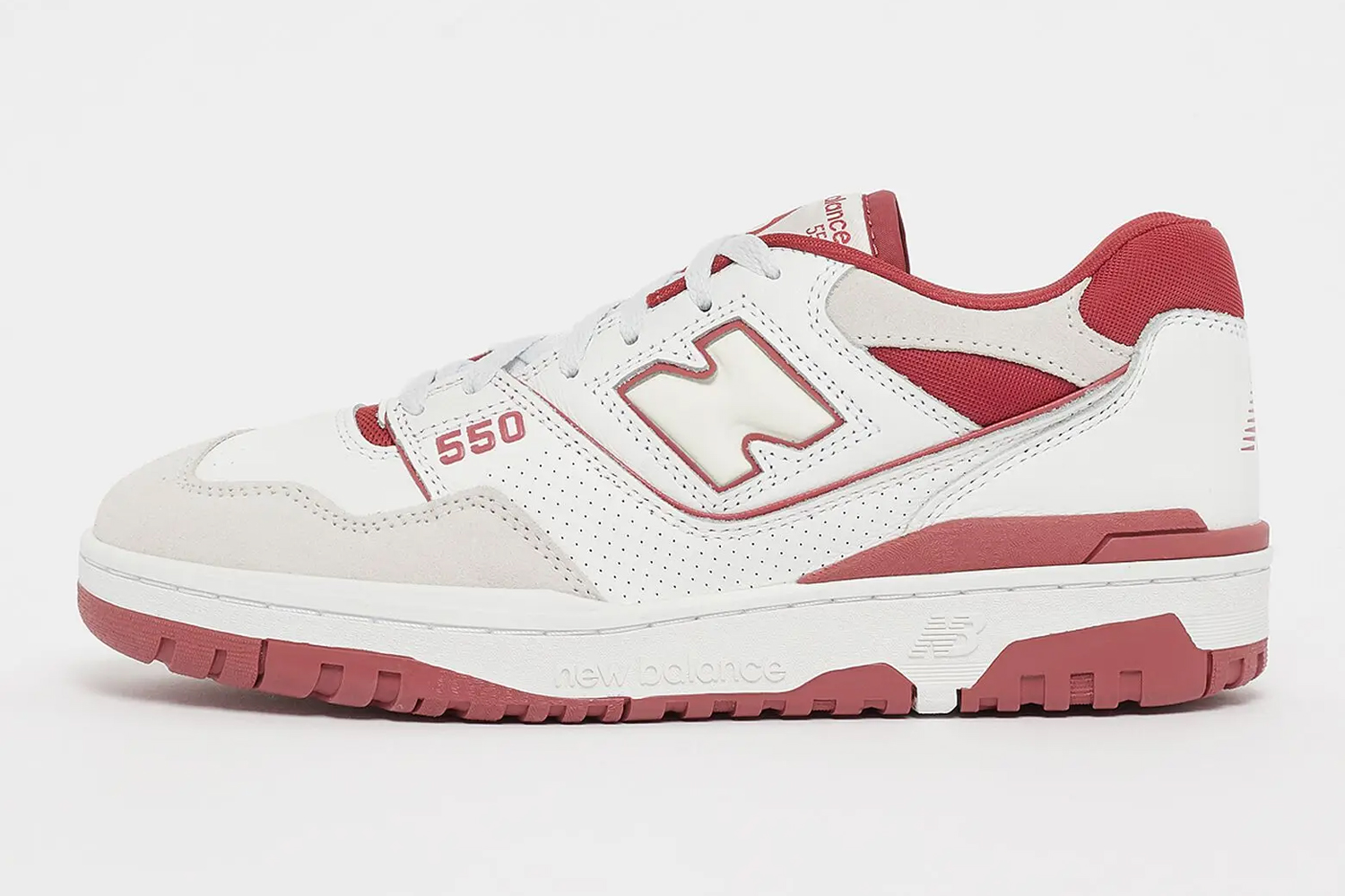 New Balance 550 White Red Snipes