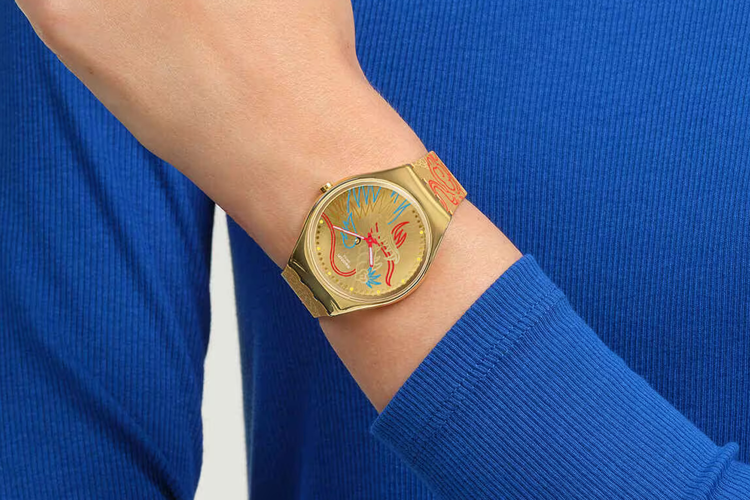 Swatch Dragon in Gold Capodanno Cinese 2024