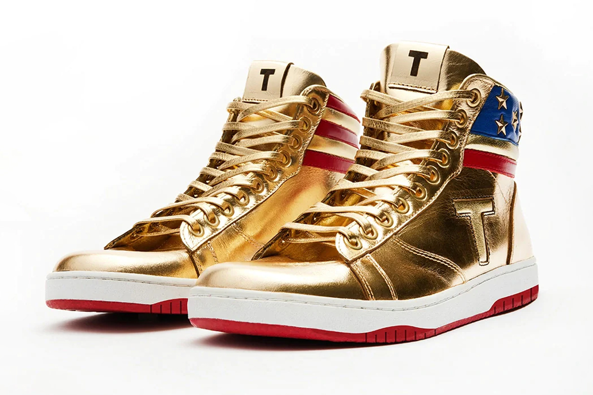 Donald Trump sneaker dorata The Never Surrender High-Tops