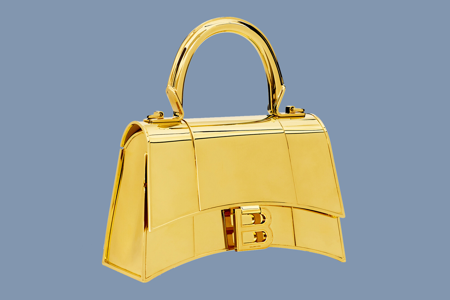 Balenciaga Hourglass Metal yellow bag