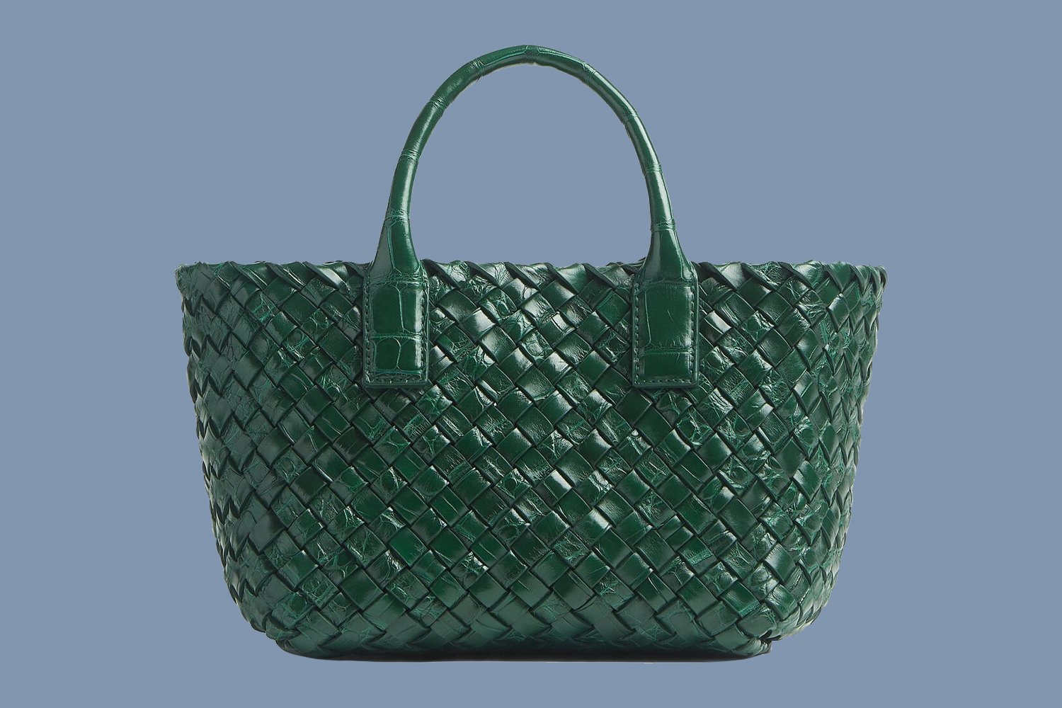 Bottega Veneta Mini Cabat alligatore verde