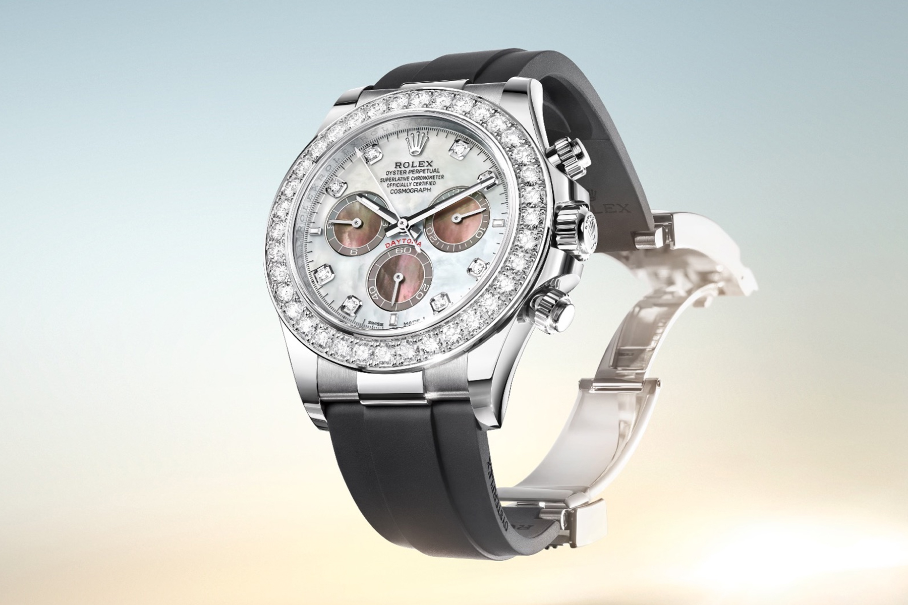 Rolex Cosmograph Daytona oro bianco diamanti 126589RBR nuovi orologi 2024