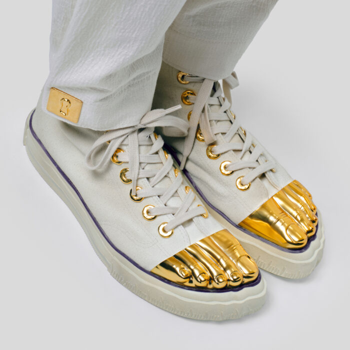 Schiaparelli Gold Toe Trainers prime sneaker