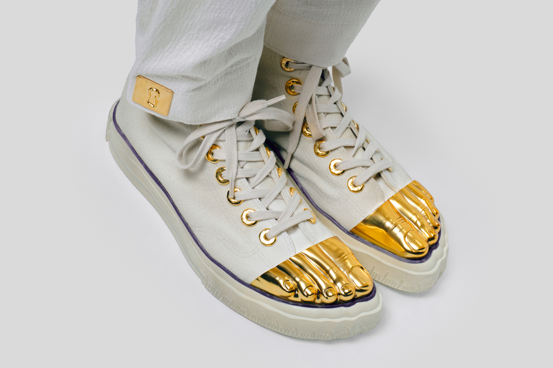 Schiaparelli Gold Toe Trainers prime sneaker