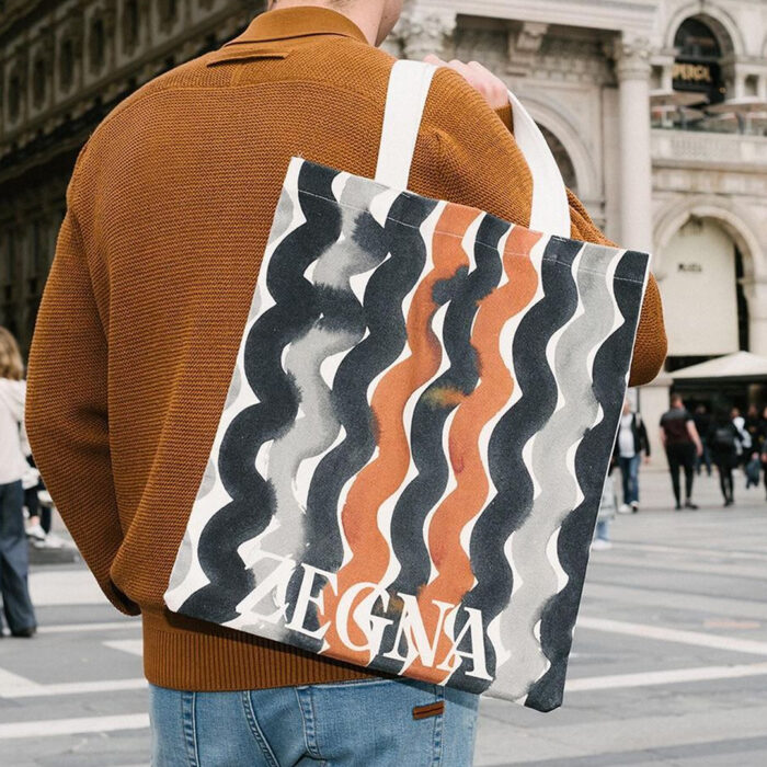 Zegna tote bag resell Milano Design Week
