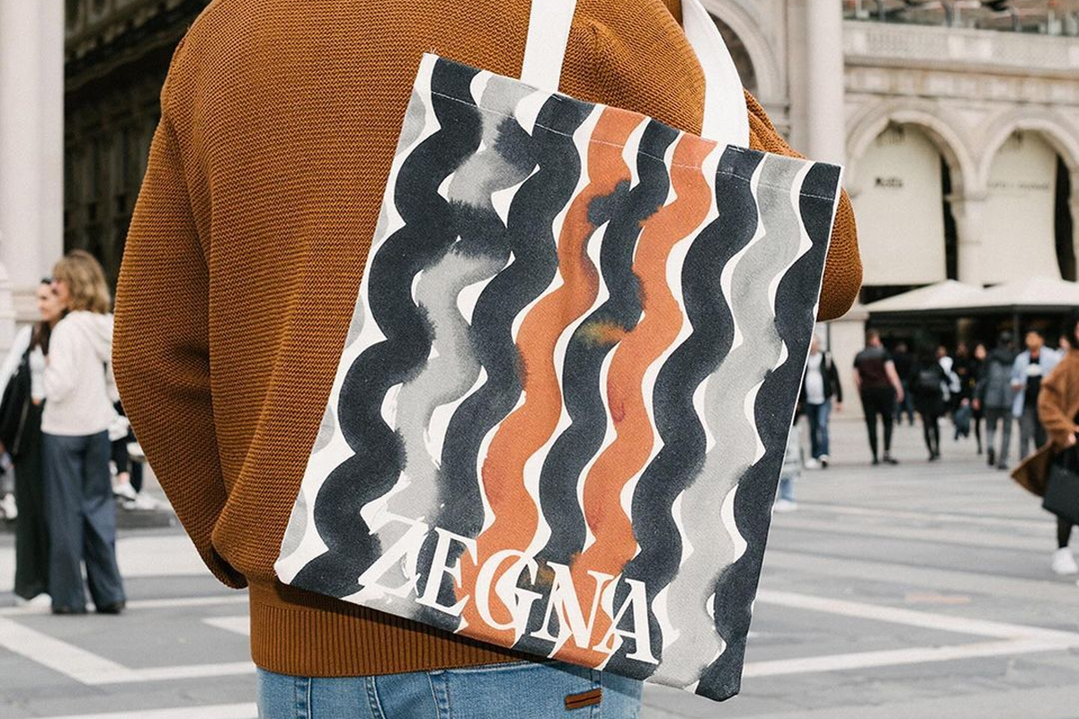 Zegna tote bag resell Milano Design Week
