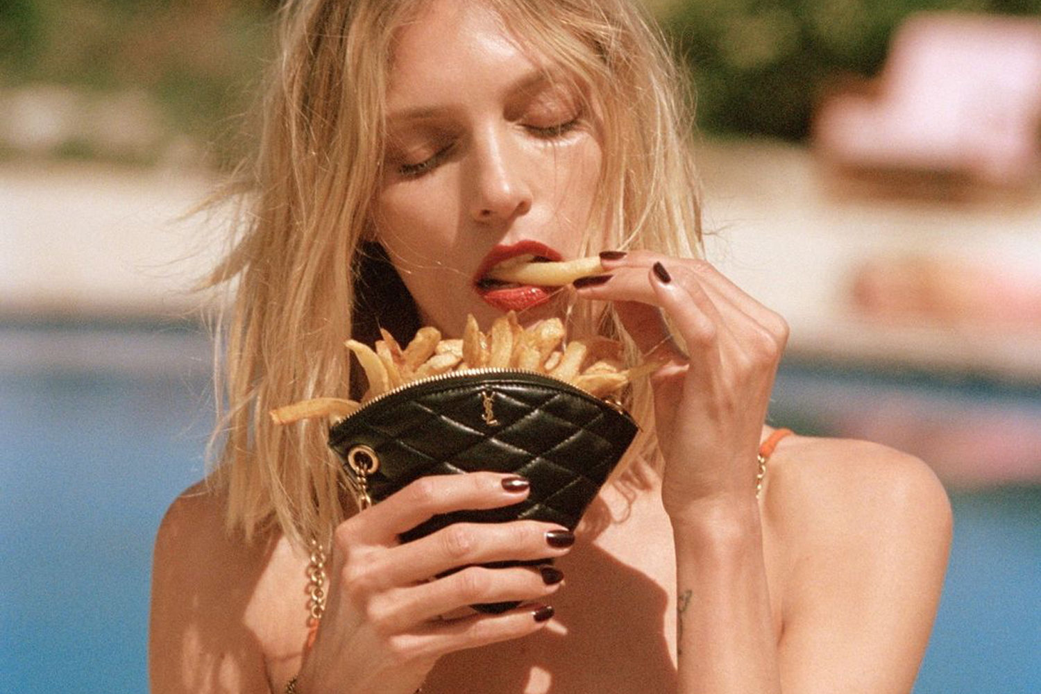 Saint Laurent, Triangle Purse Fashion Food Saint Laurent triangle purse