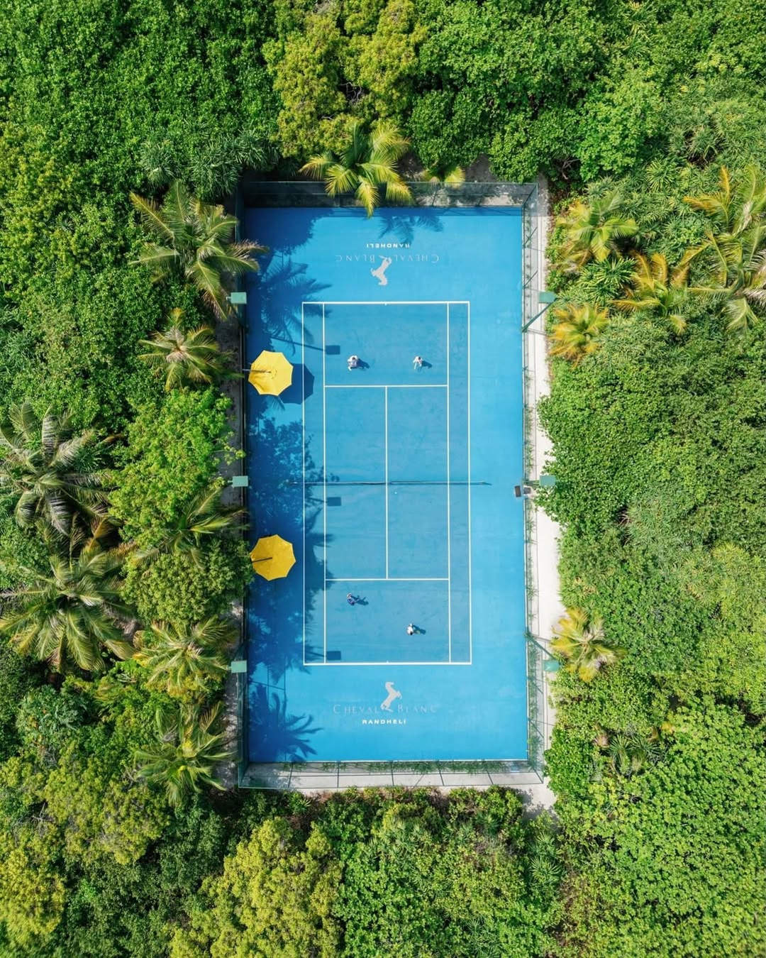 Cheval Blanc Randheli maldive resort campo da tennis court