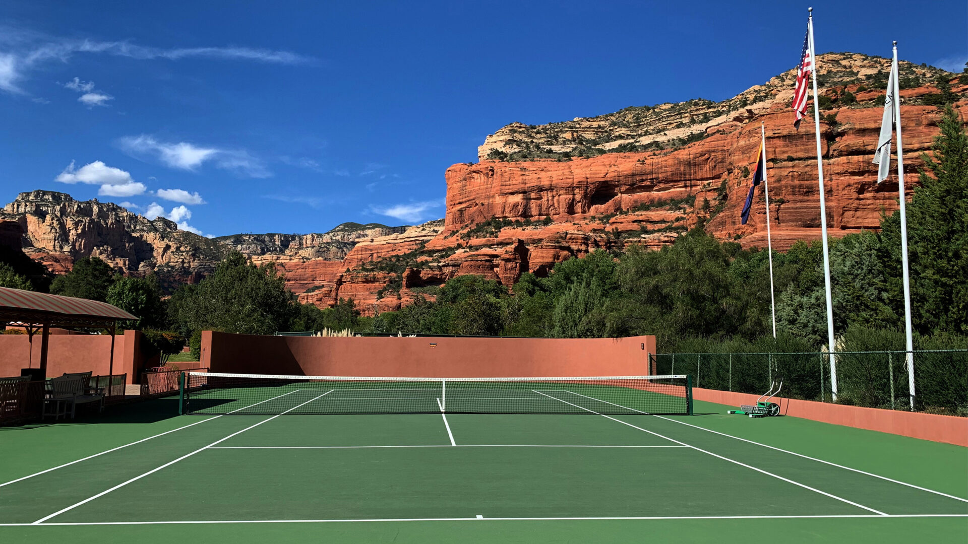 Enchantment Resort arizona campo da tennis court