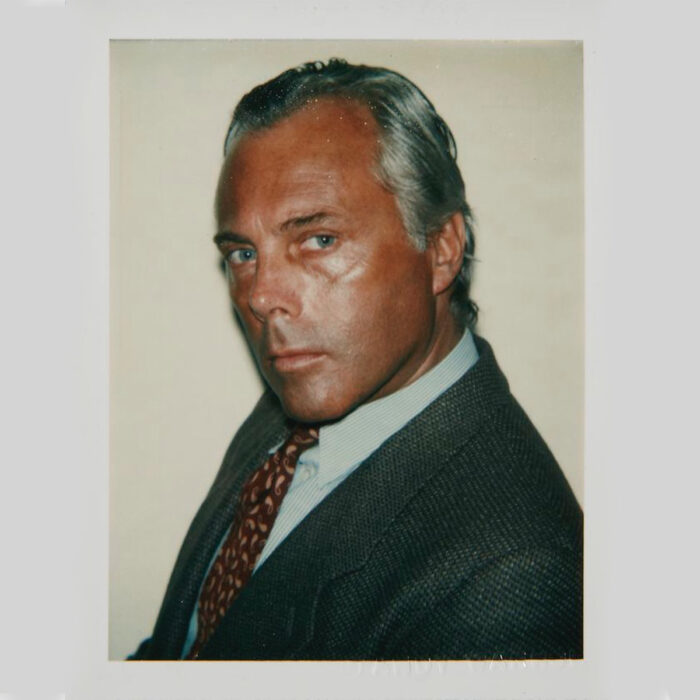 Giorgio Armani Andy Warhol ritratto icona
