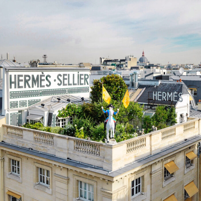 Hermès 24 Faubourg Saint-Honoré giardino segreto tetto Parigi