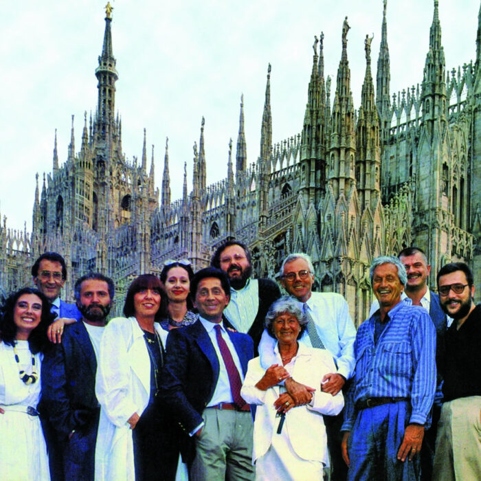 stilisti moda foto duomo Milano 1986 Made in Italy