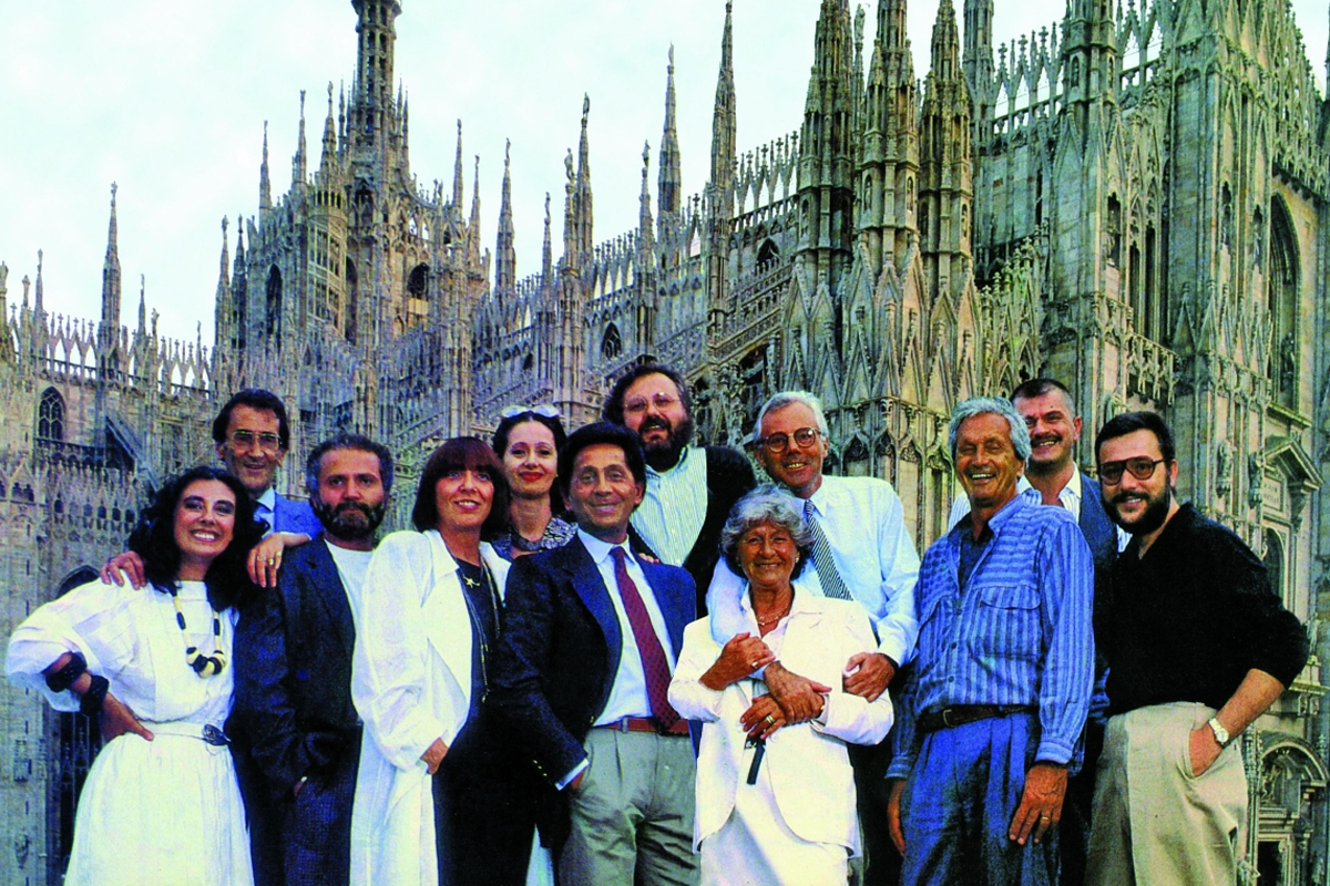 stilisti moda foto duomo Milano 1986 Made in Italy
