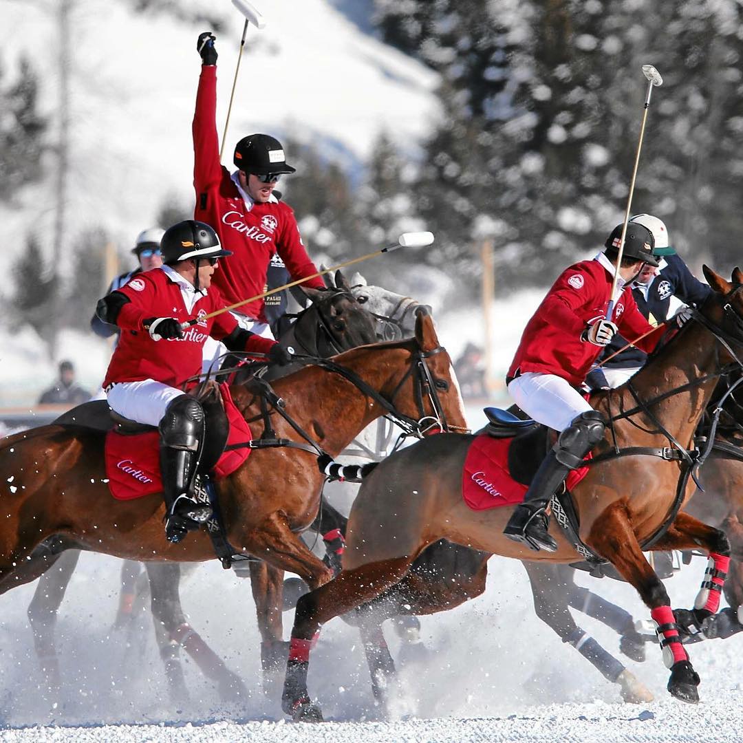 Cartier team Snow Polo World Cup St. Moritz
