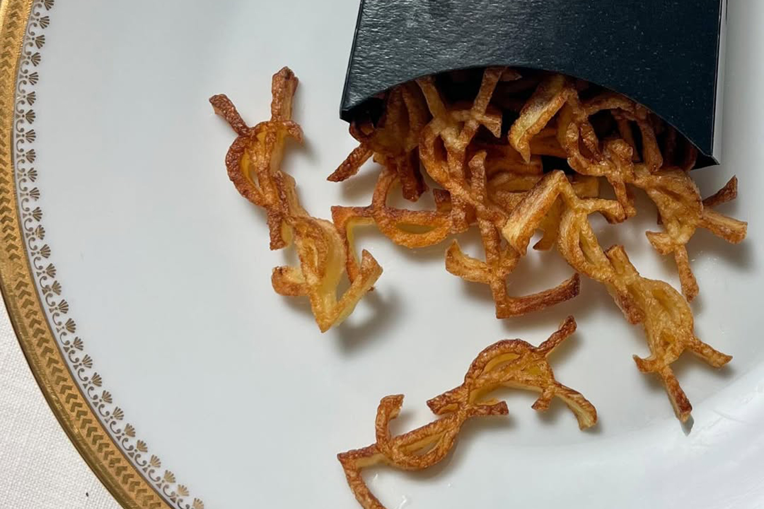 food styling moda YSL Saint Laurent cibo