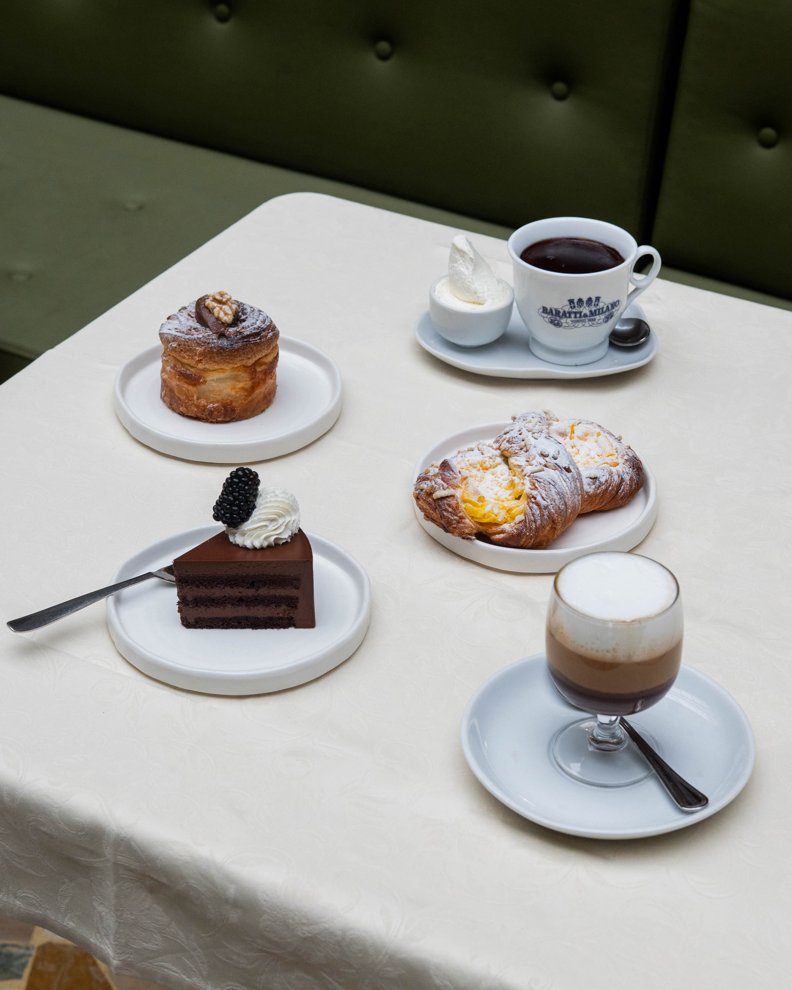 Caffè Baratti & Milano Torino colazione torta bicerin