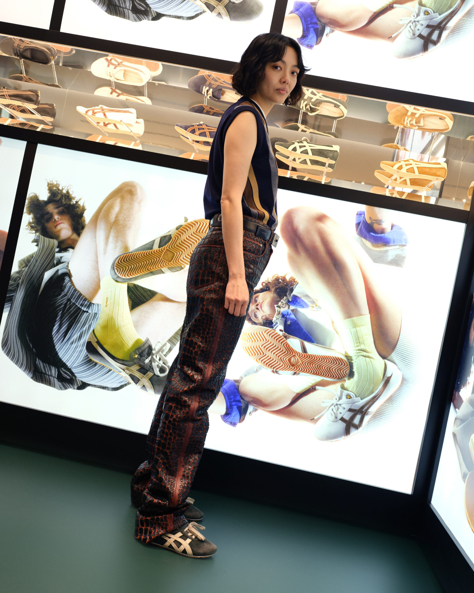 Versace Onitsuka Tiger collaborazione evento lancio Tokyo Rila Fukushima