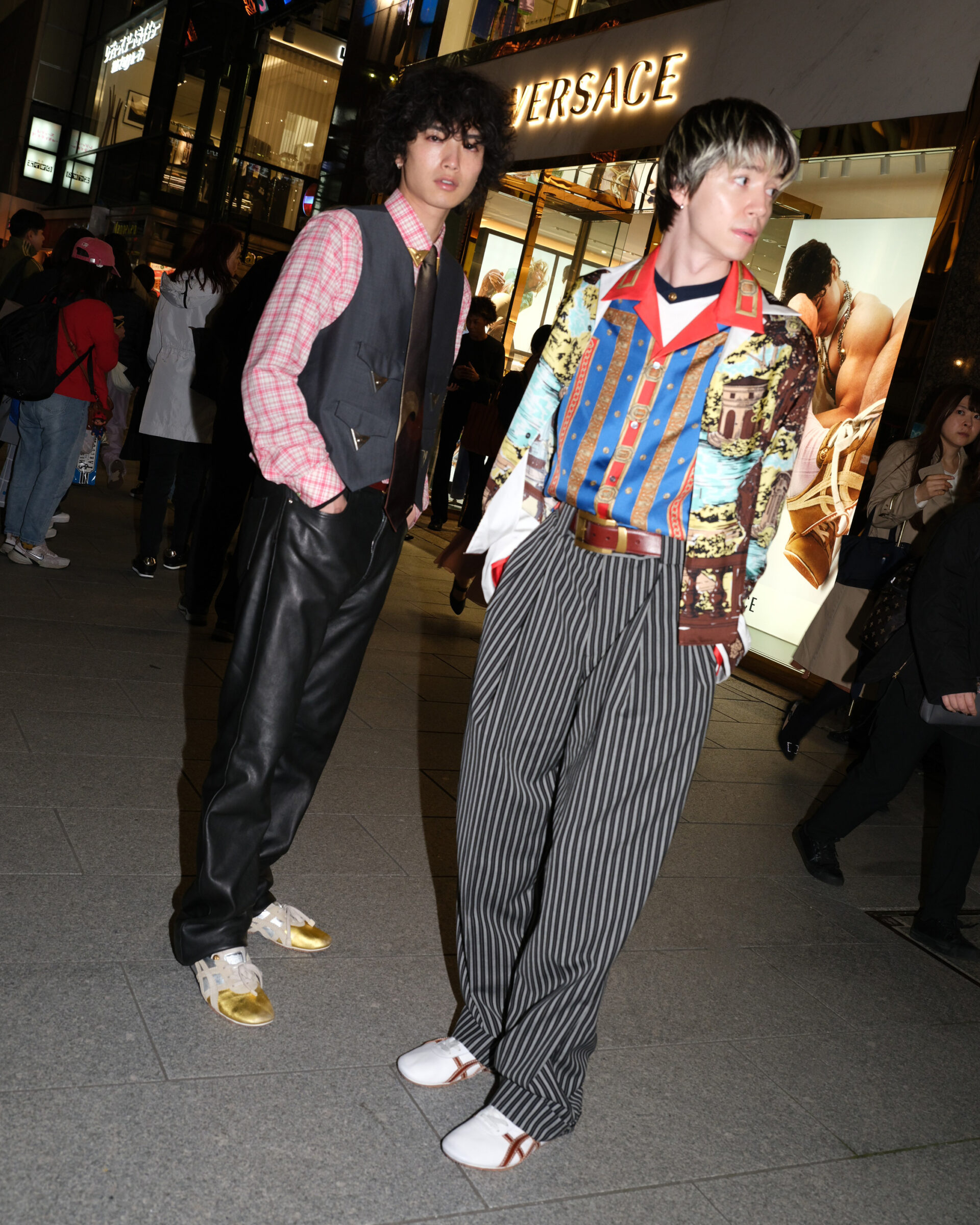 Versace Onitsuka Tiger collaborazione evento lancio Tokyo Kouta Fukami Rose