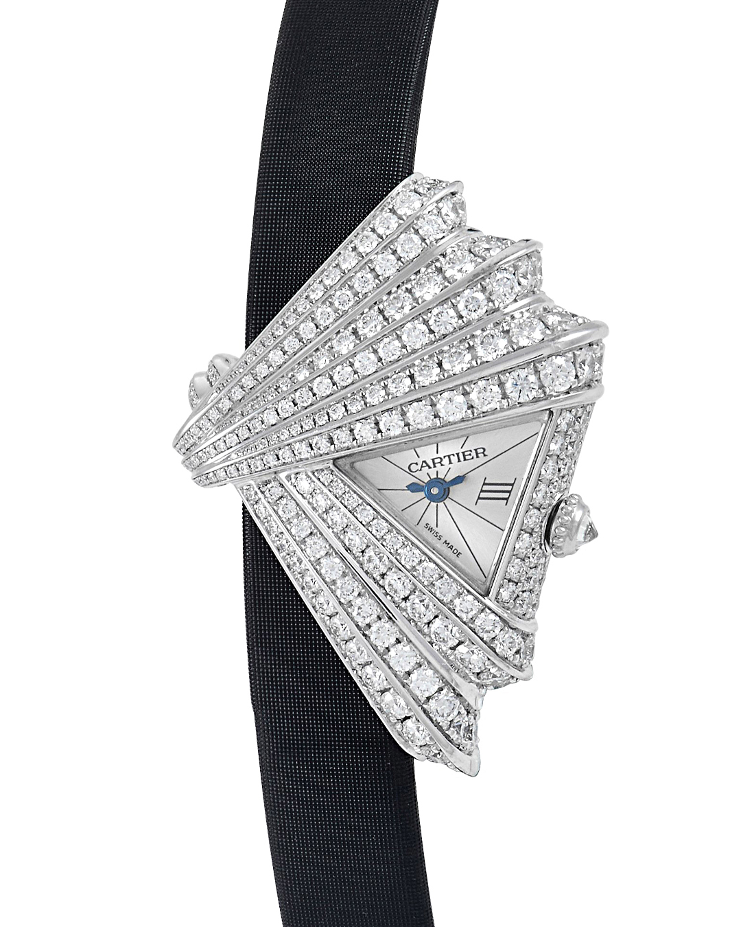 Cartier diamanti orologio quadrante triangolare
