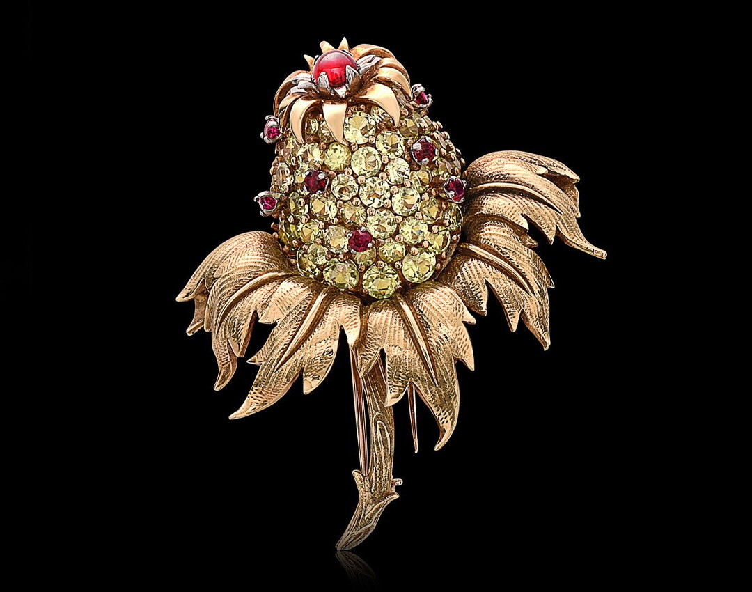 Thistle Tiffany & Co. spilla