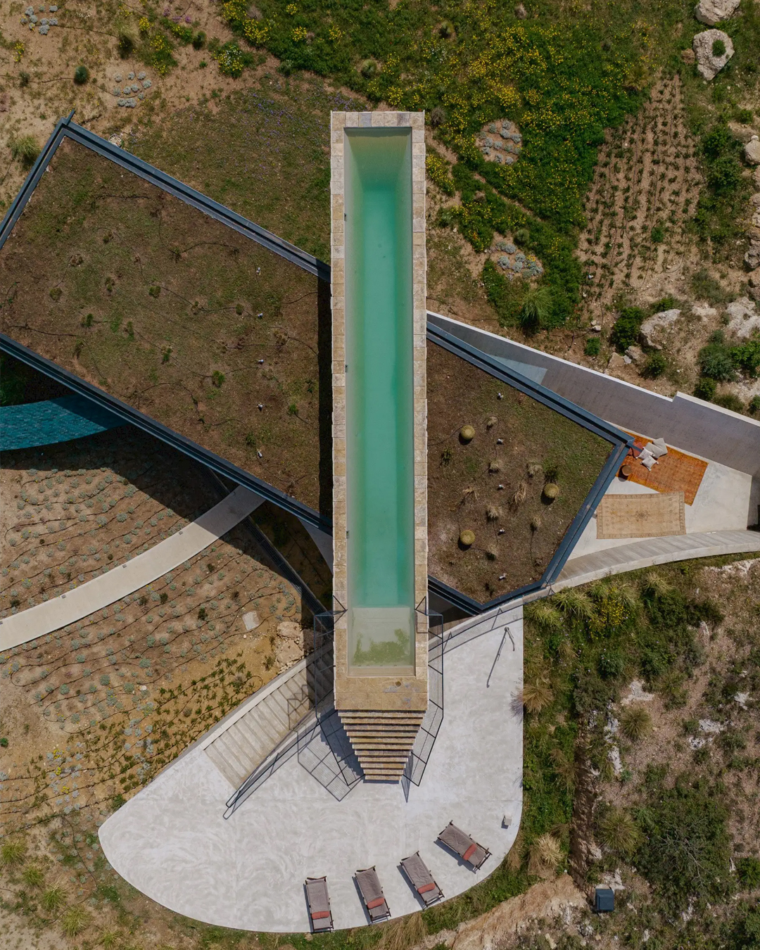 Villa Crudo tetto piscina Noto Sicilia