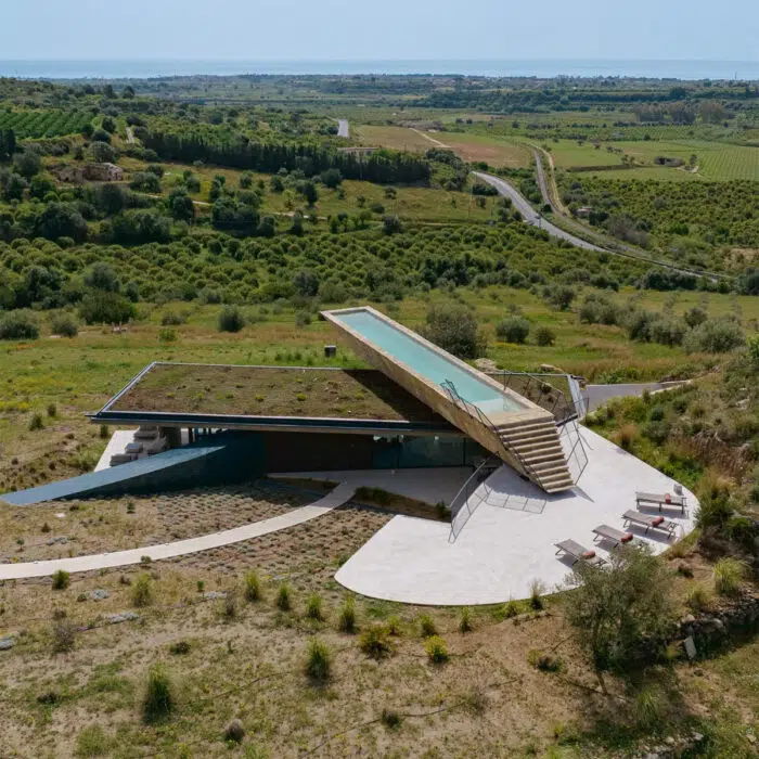 Villa Crudo tetto piscina Noto Sicilia