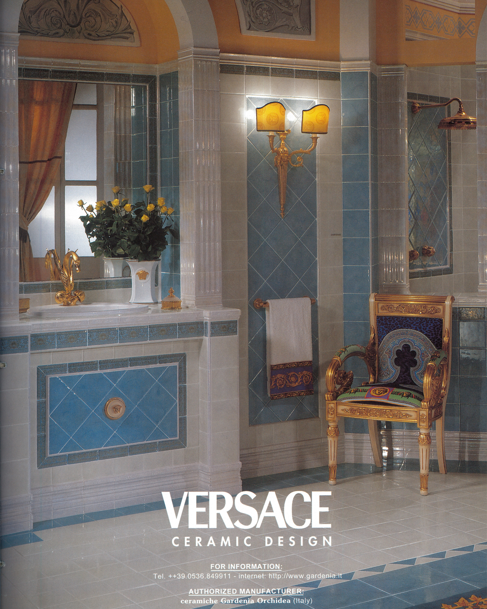 piastrelle firmate stilisti moda Versace ceramiche Gardenia Orchidea