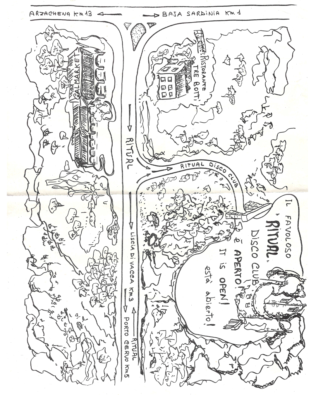 Ritual Club mappa storia sardegna bozzetto